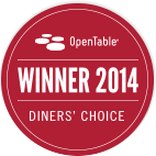 Most Booked and Diner’s Choice Awards from OpenTable.com